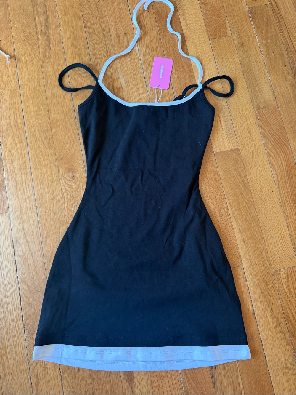 Edikted Black Mini Dress with White Contrast Trim